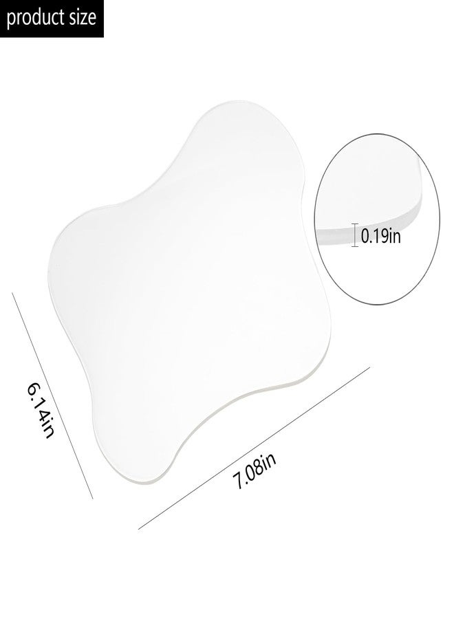 Siutaga 3 Pcs Acrylic Irregular Coasters Cloud Shape Cup Mats Transparent Cute Coaster for Tabletop Protection Home Decor for Coffee Table, Stone Tables, Desk, Kitchen, Office (Clear) - Image 2